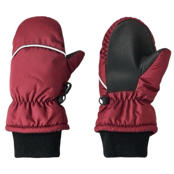 NEW Cat & Jack Baby Burgundy Snow Mittens 12-24M - Picture 1 of 8